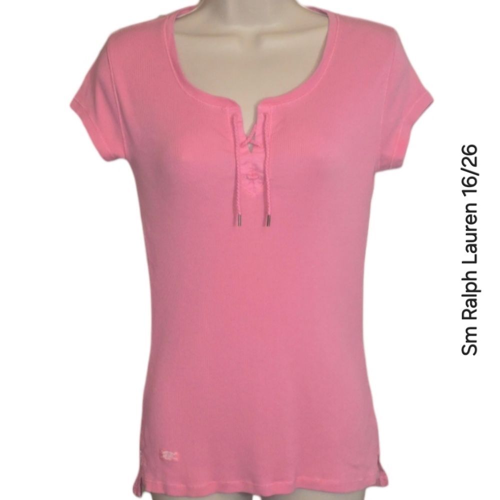 Women's Pink Ralph Lauren Shirt with Drawstring